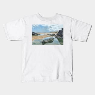 Bedruthan Steps Beach, Cornwall Kids T-Shirt